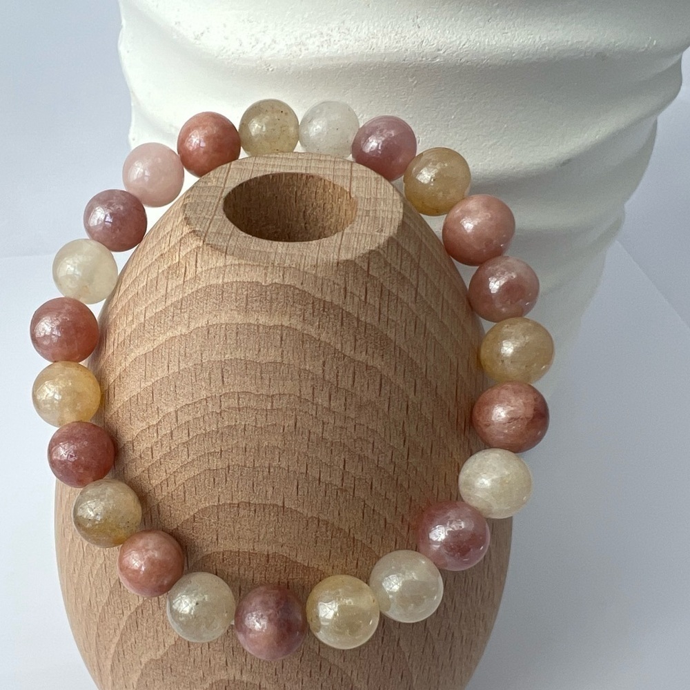 Sunstone Stretch Beaded Bracelet